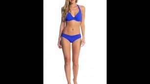 'Sunsets Ultra Blue Solid Sash Hipster Bikini Bottom | SwimOutlet.com'