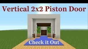 'Minecraft Tutorial : 2x2 Vertical Door (Futuristic Style)'