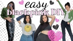 'EASY BLACKPINK DIY | kpop fashion diy'