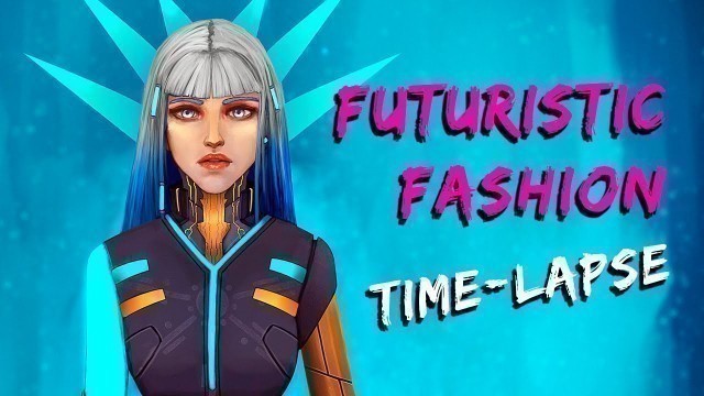 'TIME LAPSE | Futuristic Fashion | Digital Painting'