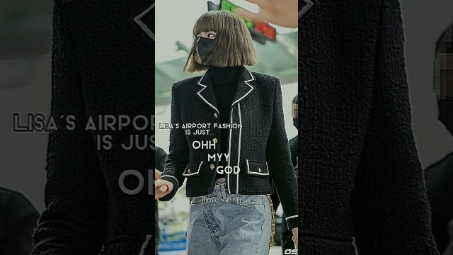 'Lisa\'s airport fashion is just.... #kpop #blackpink'