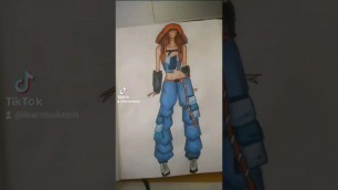 'I design Newjeans OMG outfit for Danielle #fyp #kpop #fashion #sketch #fashiondesigner #newjeans'