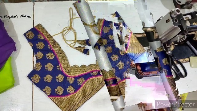 'Beautiful blouse gala design cutting and stitching| silk saree blouse neck design|'