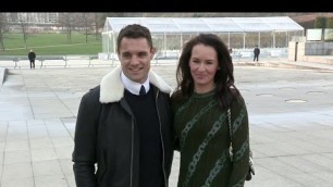 'Dan Carter and his wife Honor Carter at Louis Vuitton Fashion Show in PAris'