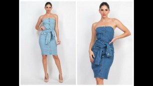 'Fashion Denim Dress （www.aquarius-brand.com）AQUARIUS BRAND'