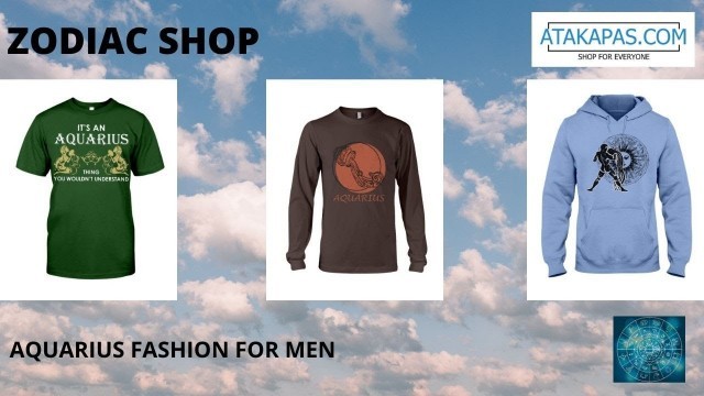 'Aquarius Fashion for Men - T-Shirt, Hooded Sweatshirt & Long Sleeve Tee - [Atakapas.com]'