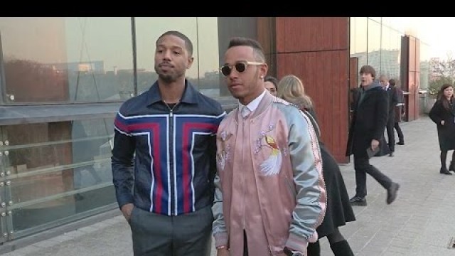 'Lewis Hamilton and Michael B Jordan at Louis Vuitton Fashion Show in Paris'