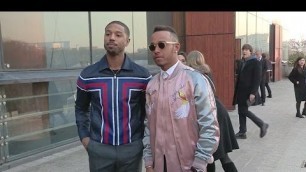 'Lewis Hamilton and Michael B Jordan at Louis Vuitton Fashion Show in Paris'