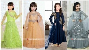 'Little girl  wedding dresses||designer frock||Embroidery fashion'