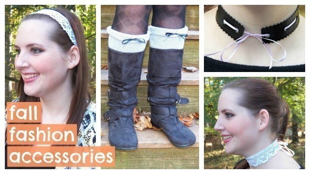 'DIY Fall Fashion Accessories | How to Make Boot Socks, Chokers, & Headbands | Easy DIY'