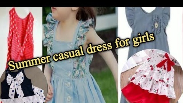 'Cotton Frock Designs For Baby Girls | Home Made Little Girls Casual Dress'