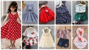 'baby girl summer dress design 2021 || little girls frocks designs || cotton frock dress design'