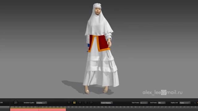 '3D Fashion Studio kz | Kazakh National Woman Dress | Stage #1'