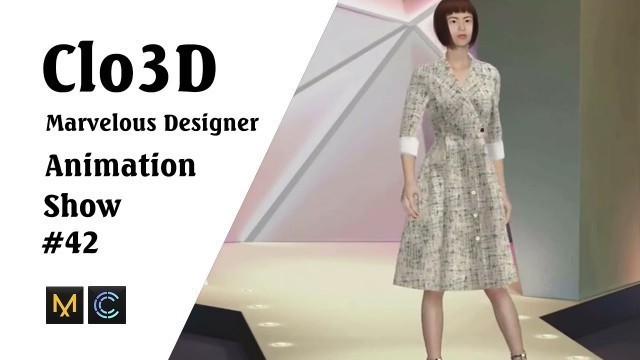 'CLO 3D Runway- Virtual Fashion Show- Clo3D- Marvelous Designer | Clo3D animation (P42) | Fashion 3D'