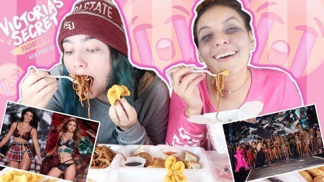 'eating our feelings while watching The Victoria\'s Secret 2018 Fashion Show'