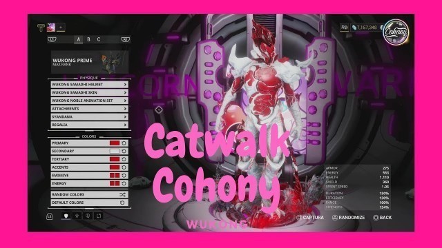 'Warframe: Catwalk Cohony; Wukong Fashion Frame (2019)'