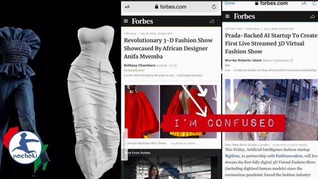 'Forbes Shamelessly Tries to Steal Title for Worlds First 3D Fashion Show from African Designer'