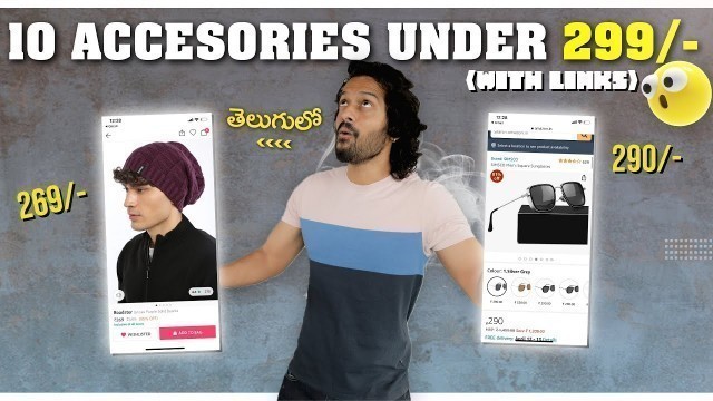 'TOP 10 STYLISH Accessories under 299/- | Mens Fashion Telugu | Aye jude!'