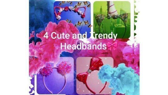 '4 Trendy and Chic DIY Headbands|Super easy|Tutorial|#AwesomeArtsome #DIYs #Headbands'