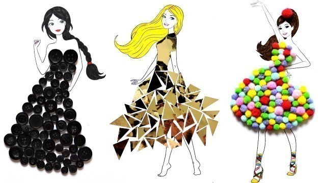 'Creative Fashion illustration Designs with waste material #1'