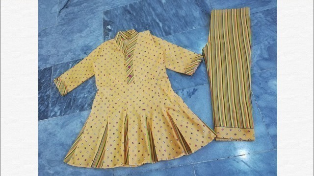 'Pannel  kurti dress cutting for little girl'