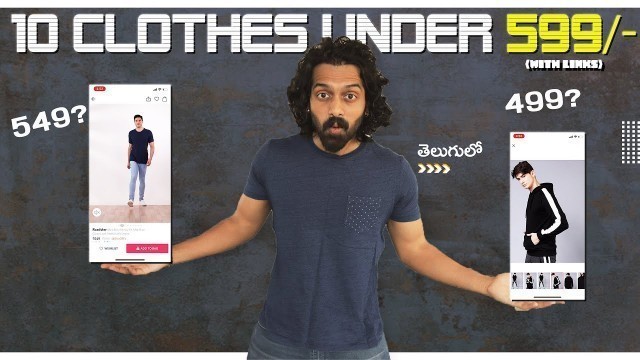 'TOP 10 STYLISH Versatile Clothes Under 599/-  | Men\'s Fashion Telugu | Aye jude!'