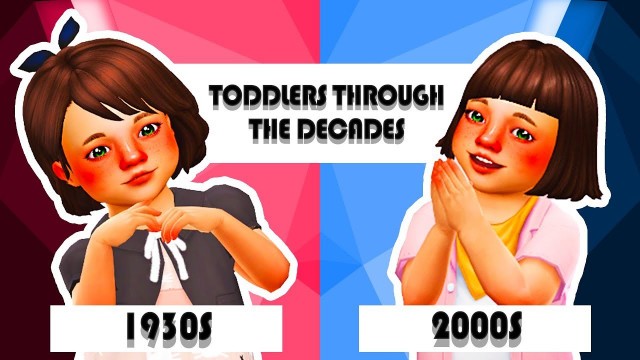 'TODDLER FASHION TRENDS OVER 80 YEARS | SIMS 4 THROUGH THE DECADES CHALLENGE - CREATE A SIM'