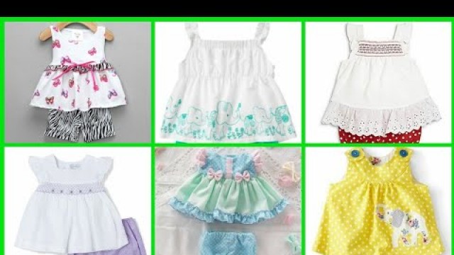 'Stylish Cute Little Girl Dresses Designs || 2021 New Baby Girl 0 to 1Years Printed Dresses Designs'