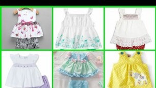 'Stylish Cute Little Girl Dresses Designs || 2021 New Baby Girl 0 to 1Years Printed Dresses Designs'