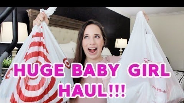 'HUGE BABY GIRL CLOTHING HAUL 2021! TARGET, WALMART, TJ MAXX! FIRST GIRL AFTER 3 BOYS!'