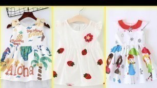 'Lovely Baby Girl Summer Printed Dresses Designs || Cute Printed 0 to 2 Years Baby Girl Dresses 2021'