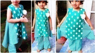 '10 minutes panel dress easy cutting and stitching for little baby girl'