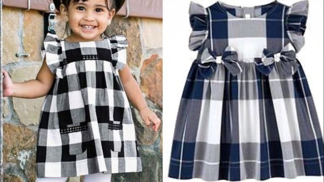 '#Baby Frocks Check fabric Little girls frock designs casual wear /Very attractive baby girls Frocks'