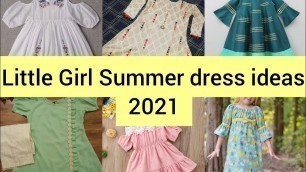 'Trendy and simple little girl summer dresses ||Simple Lawn dress design for baby girls 