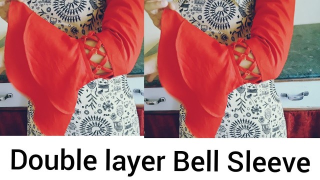 'Double Layer Bell Sleeve with trending Pattern.हिंदी मे।'