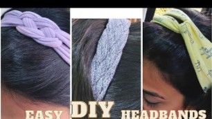 'DIY: 3 ways to make stylish Headbands from old T-shirts |UR LIFESTYLE | Best out waste|Easy & Simple'