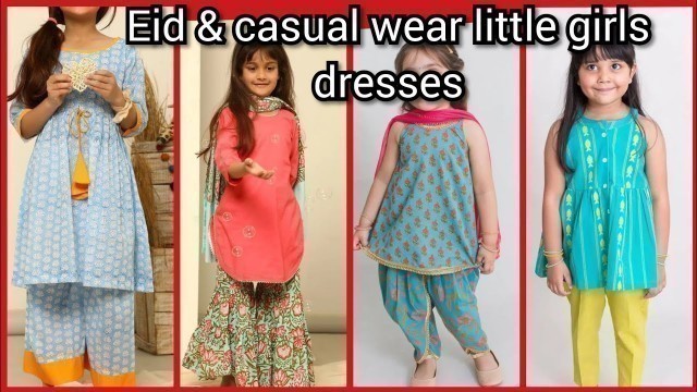 'Most//Trendy Little girl dress casual and eid party dress collection 2021'