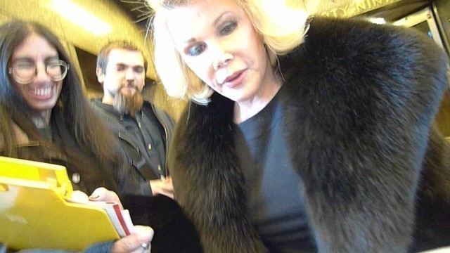 'Joan Rivers of Fashion Police signing autographs at NBC'