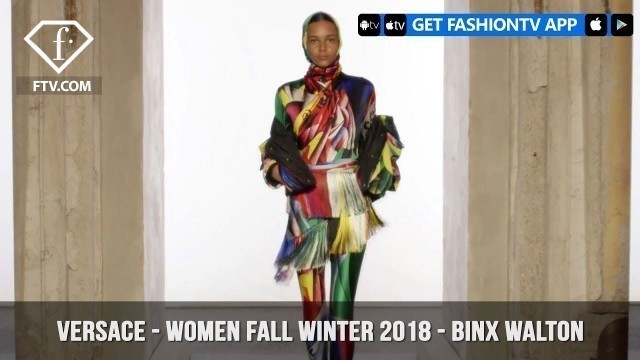 'Versace Presents Binx Walton Futurism with Color Women Fall/Winter 2018 | FashionTV | FTV'