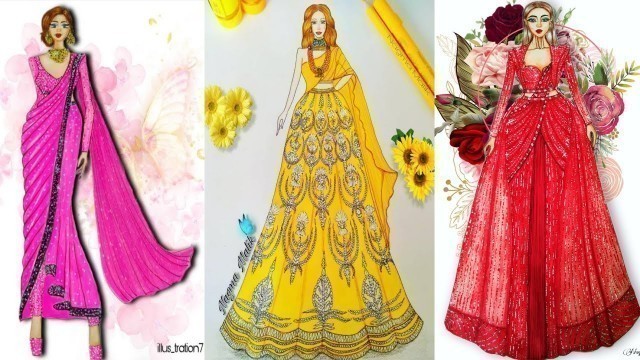 'Fashion illustration compilation ( Speed Drawing ) @Fashion 7'