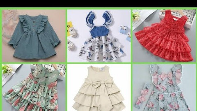 'Beautiful and Stylish Little Girl Dresses Designs || Latest 2021 Toddler Ruffled Dresses Designs'