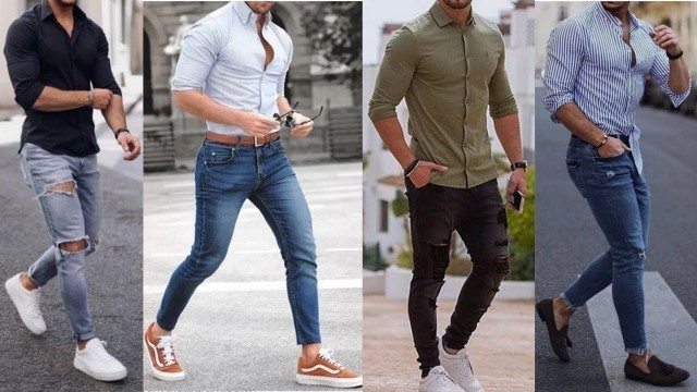 'Men\'s Shirt with Jeans Style|Latest Shirt and Jeans Combination for Men|Men Jeans Shirt Fashion 2019'