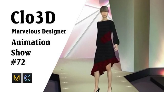 'CLO 3D Runway- Virtual Fashion Show- Clo3D- Marvelous Designer | Clo3D animation (P72) | Fashion 3D'