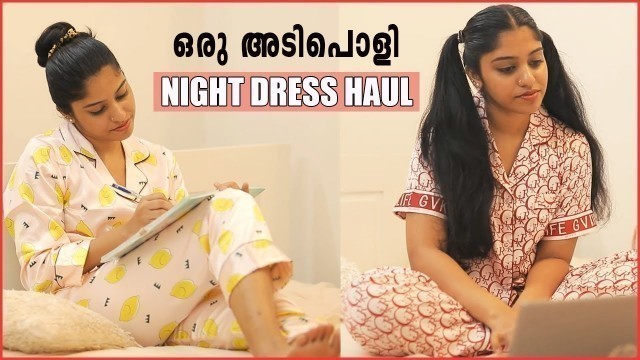 'PYJAMA SETS HAUL || NIGHT DRESS HAUL FT. SWEET DREAMS || FASHION || SARANYA NANDAKUMAR'