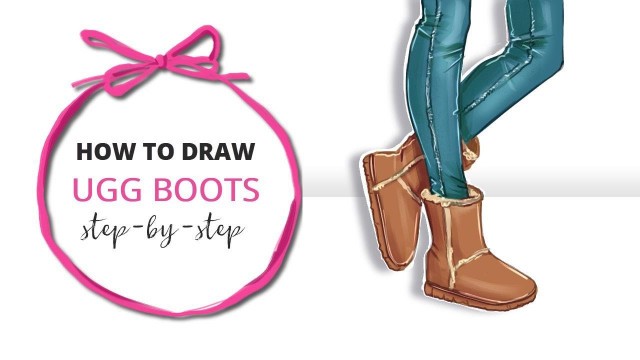 'How to draw ugg boots step by step tutorial'