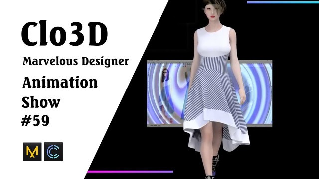 'CLO 3D Runway- Virtual Fashion Show- Clo3D- Marvelous Designer | Clo3D animation (P59) | Fashion 3D'