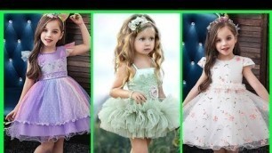 'Lovely Baby Girl Princess Short Frock Designs || Party Wear Little Girl Decorative Outfits'