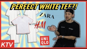 'BEST MENS WHITE TEE?! (H&M vs ZARA vs UNIQLO) MEN STREETWEAR'