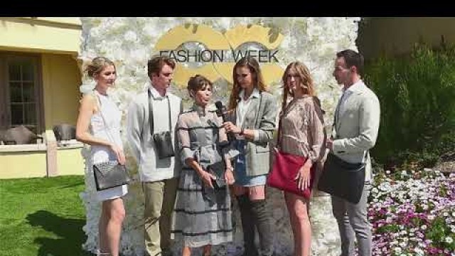 'Handbag designer Alicia Dakteris at Orange County Fashion Week after their runway walk'