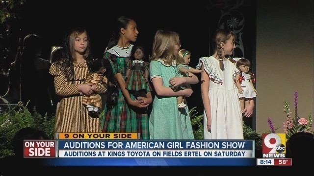 'Tryouts for American Girl fashion show held this weekend'